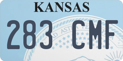 KS license plate 283CMF