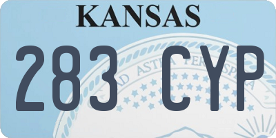 KS license plate 283CYP