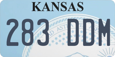 KS license plate 283DDM