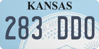 KS license plate 283DDO