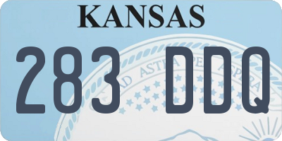 KS license plate 283DDQ