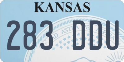 KS license plate 283DDU