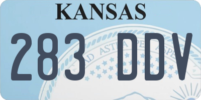 KS license plate 283DDV