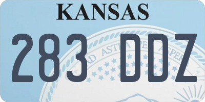 KS license plate 283DDZ