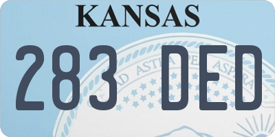 KS license plate 283DED