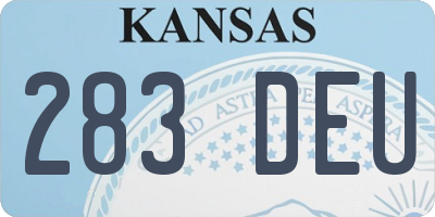 KS license plate 283DEU