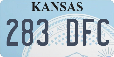 KS license plate 283DFC