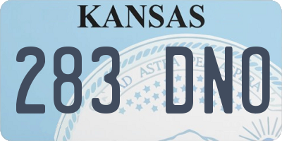 KS license plate 283DNO