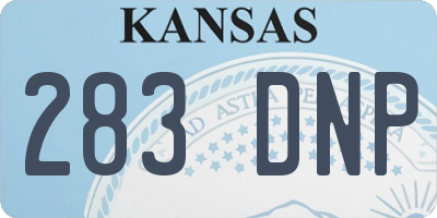 KS license plate 283DNP