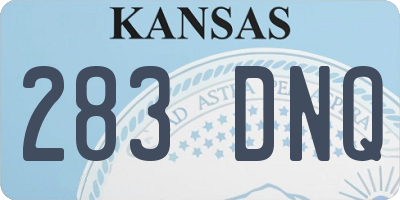 KS license plate 283DNQ