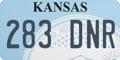KS license plate 283DNR