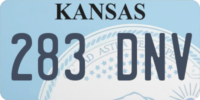 KS license plate 283DNV