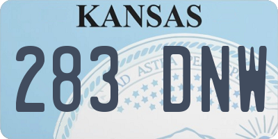 KS license plate 283DNW