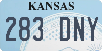 KS license plate 283DNY