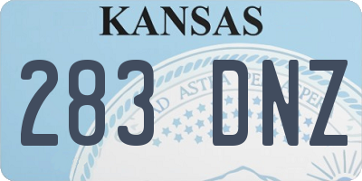 KS license plate 283DNZ