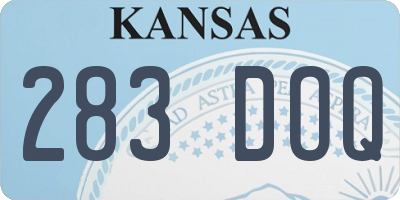 KS license plate 283DOQ
