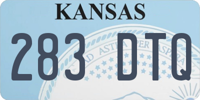 KS license plate 283DTQ