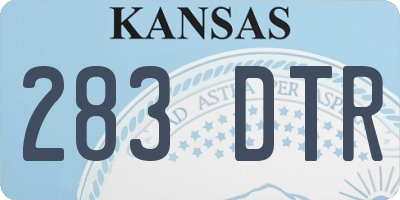 KS license plate 283DTR