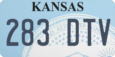 KS license plate 283DTV