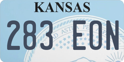 KS license plate 283EON