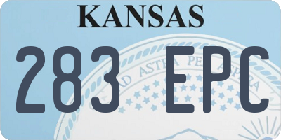 KS license plate 283EPC