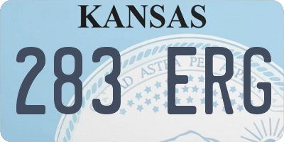 KS license plate 283ERG