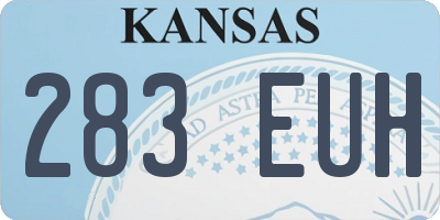 KS license plate 283EUH
