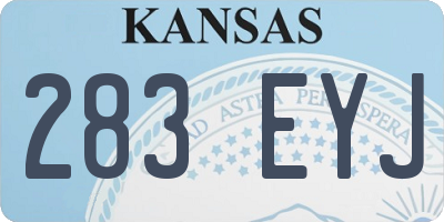 KS license plate 283EYJ
