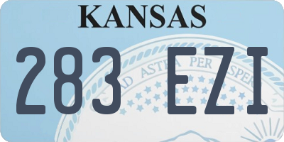 KS license plate 283EZI