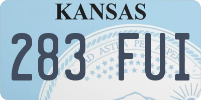 KS license plate 283FUI
