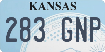 KS license plate 283GNP