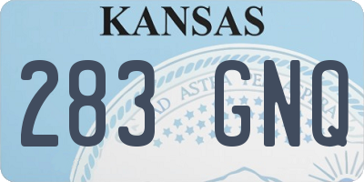 KS license plate 283GNQ