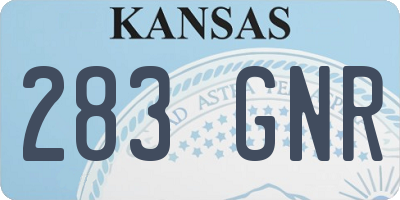 KS license plate 283GNR