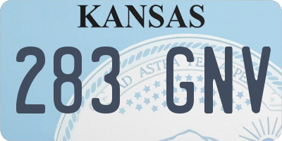 KS license plate 283GNV