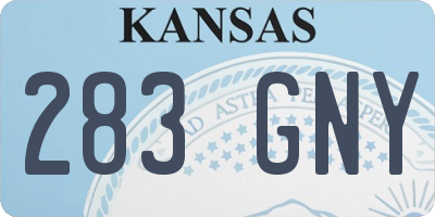 KS license plate 283GNY