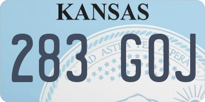 KS license plate 283GOJ