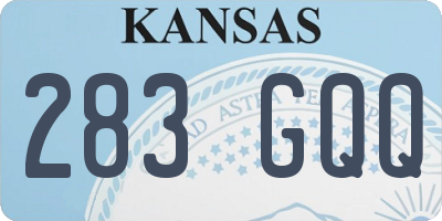 KS license plate 283GQQ