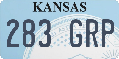KS license plate 283GRP