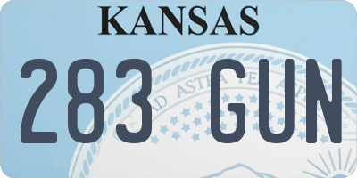 KS license plate 283GUN