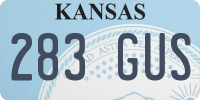 KS license plate 283GUS
