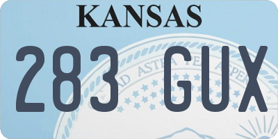 KS license plate 283GUX