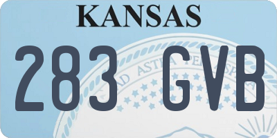 KS license plate 283GVB