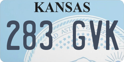 KS license plate 283GVK