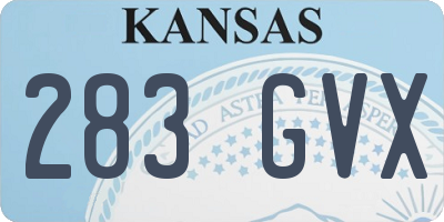 KS license plate 283GVX