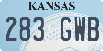 KS license plate 283GWB