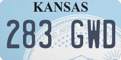 KS license plate 283GWD