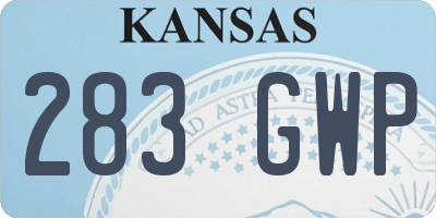 KS license plate 283GWP