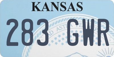 KS license plate 283GWR