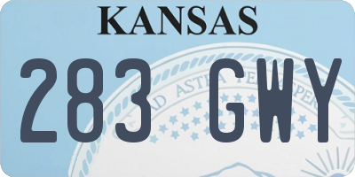 KS license plate 283GWY
