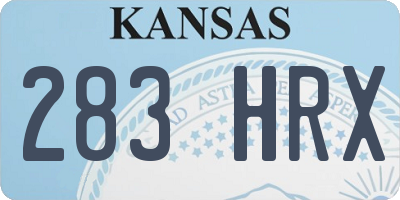 KS license plate 283HRX